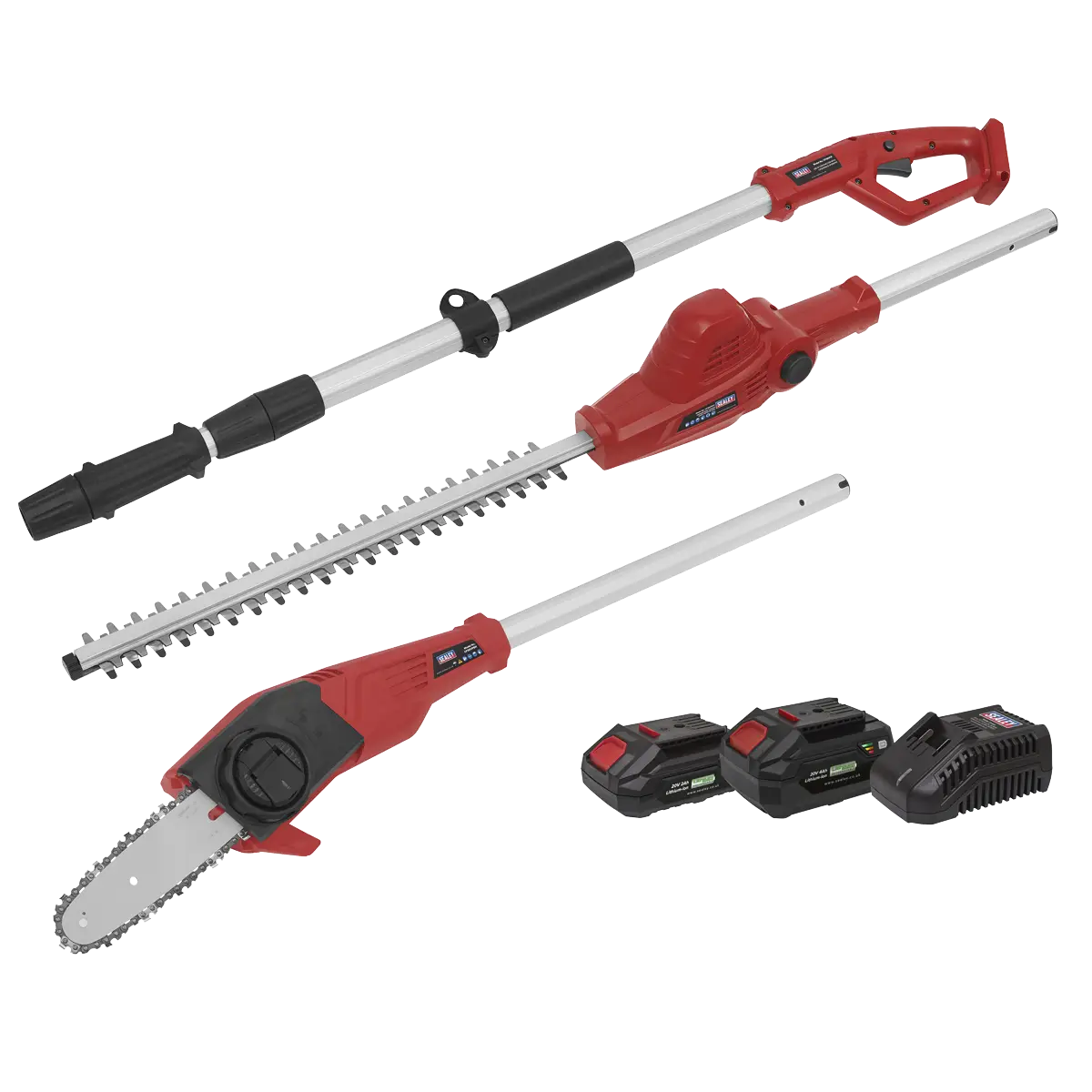 SV20 Series Cordless Telescopic Hedge Trimmer & Chainsaw Kit 20V - 2 Batteries [CP20VTPCOMBO]