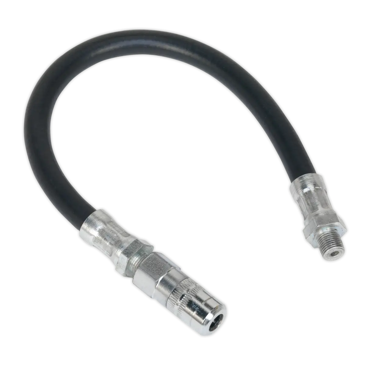 Flexible Rubber Grease Gun Delivery Hose with 4-Jaw Connector 300mm 1/8"BSP Gas [GGHE300]
