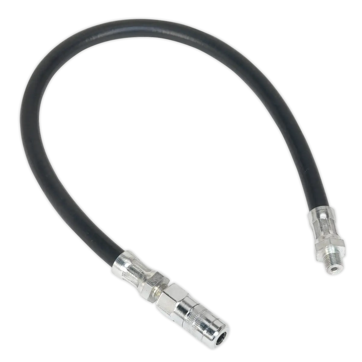 Flexible Rubber Grease Gun Delivery Hose with 4-Jaw Connector 450mm 1/8"BSP Gas [GGHE450]