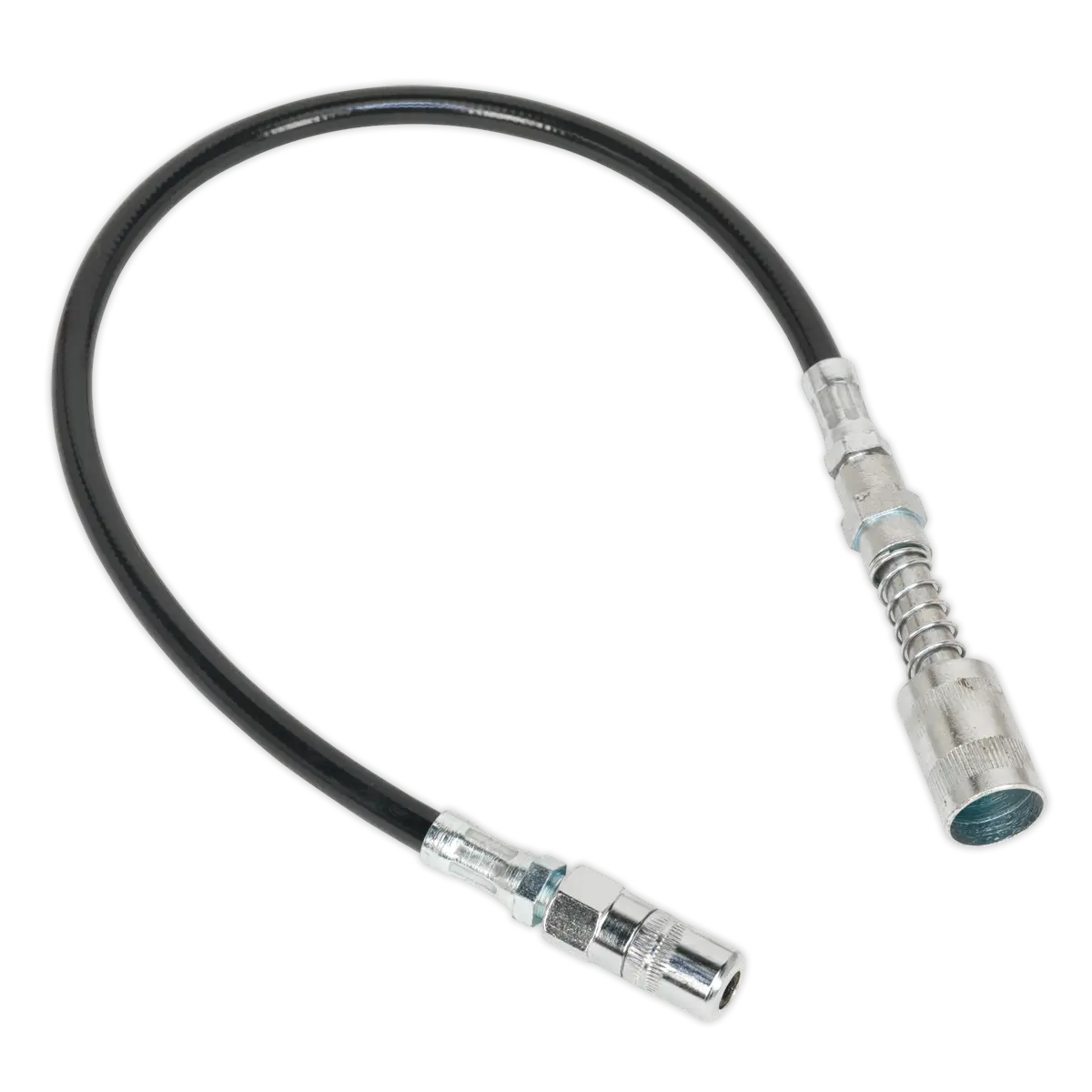 Flexible Rubber Grease Gun Delivery Hose with 4-Jaw Connector & Quick Release Coupling 450mm [GGSF450]