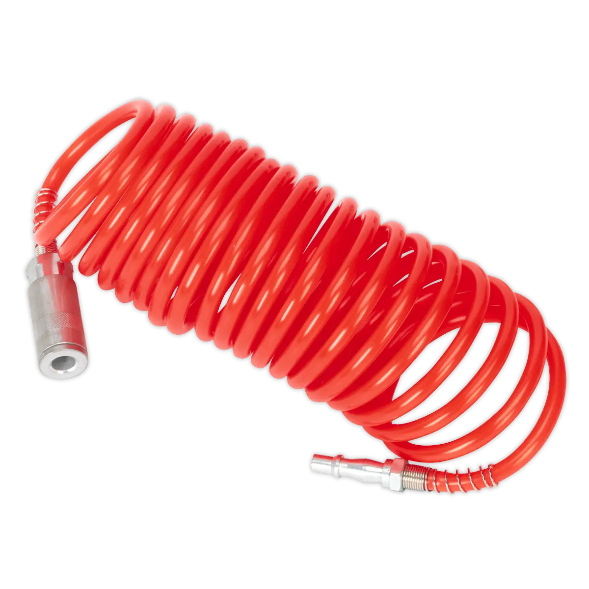 PE Coiled Air Hose with Couplings 5m x 5mm [SA305]