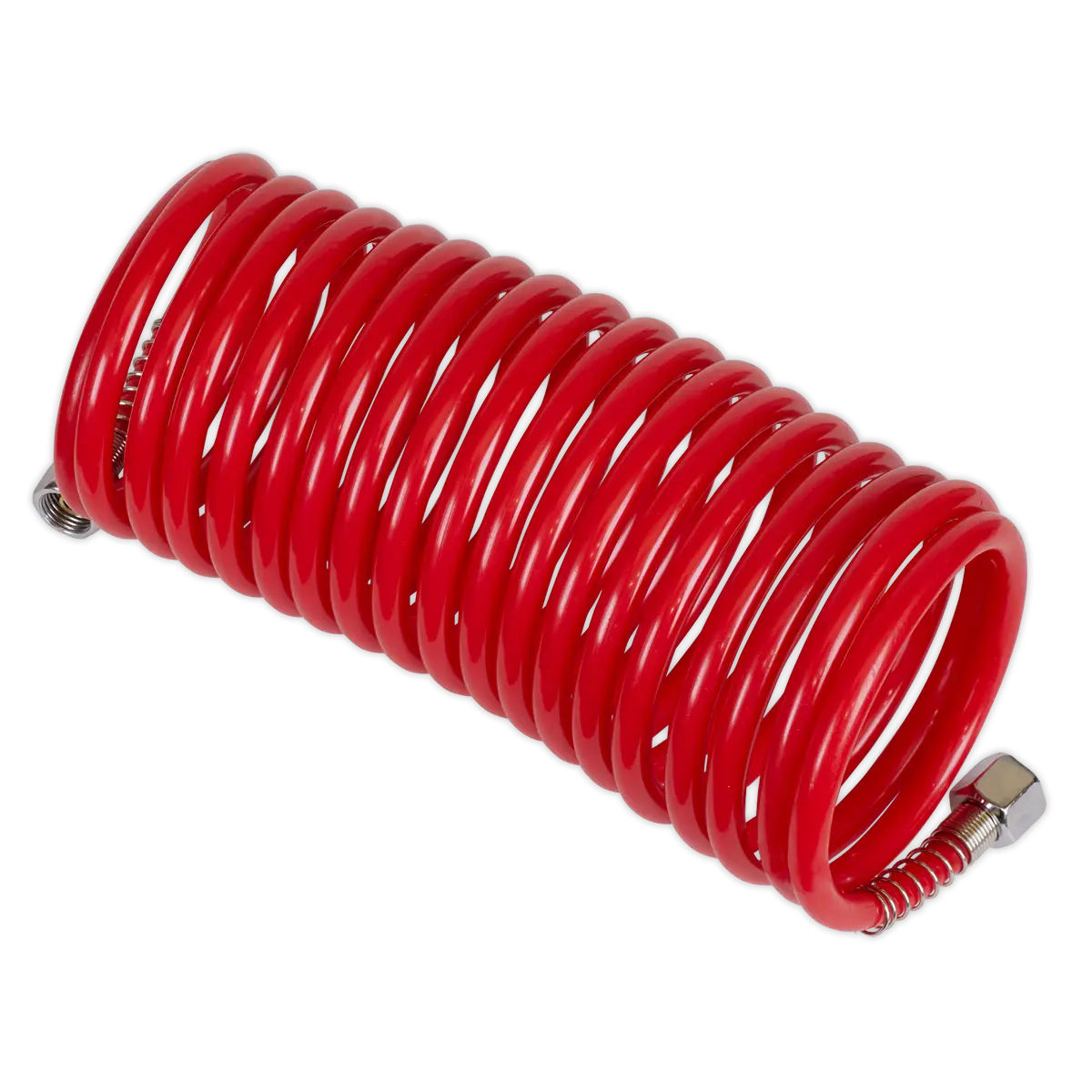 PE Coiled Air Hose with 1/4"BSP Unions 5m x 5mm [SA335]