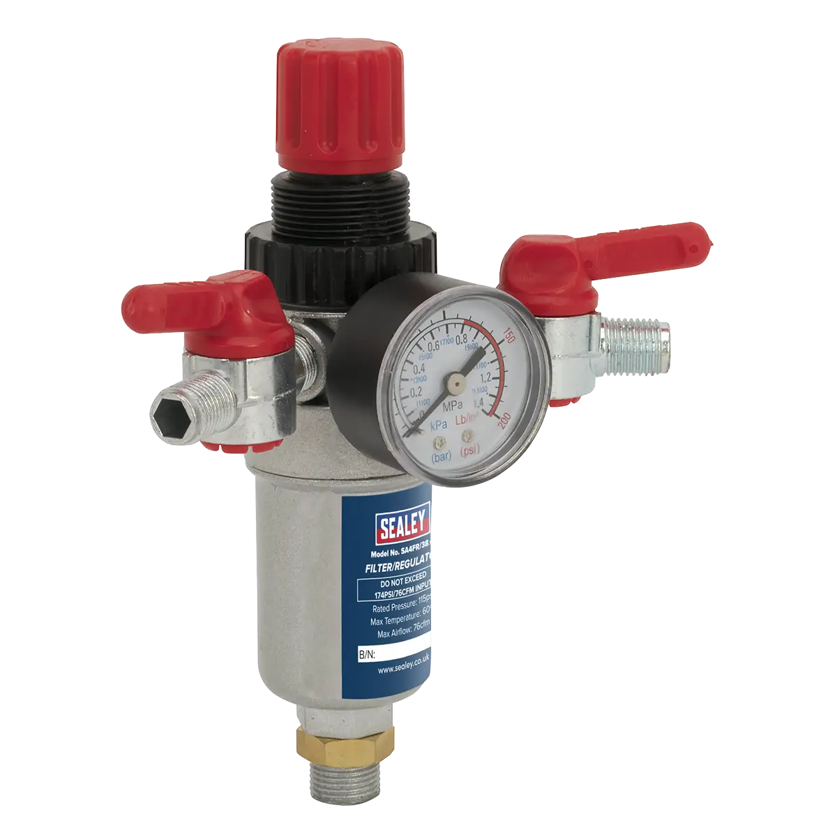 Air Filter/Regulator 3/8"BSP Male to 1/4"BSP Male [SA4FR/38]