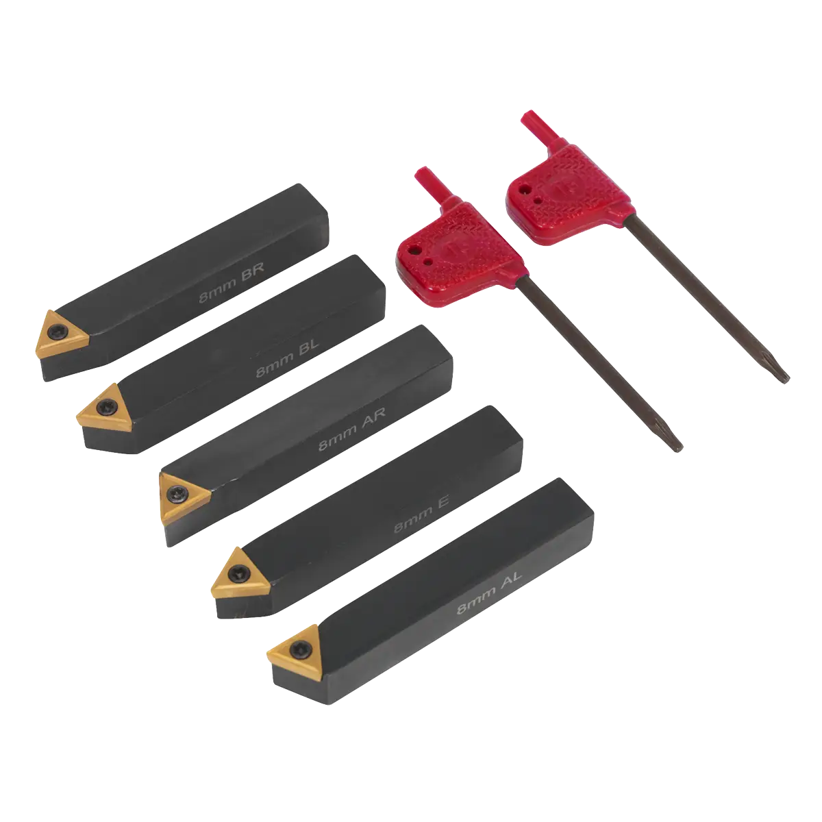 Indexable Lathe Turning Tool Set 8mm 5pc [SM3025CS2]