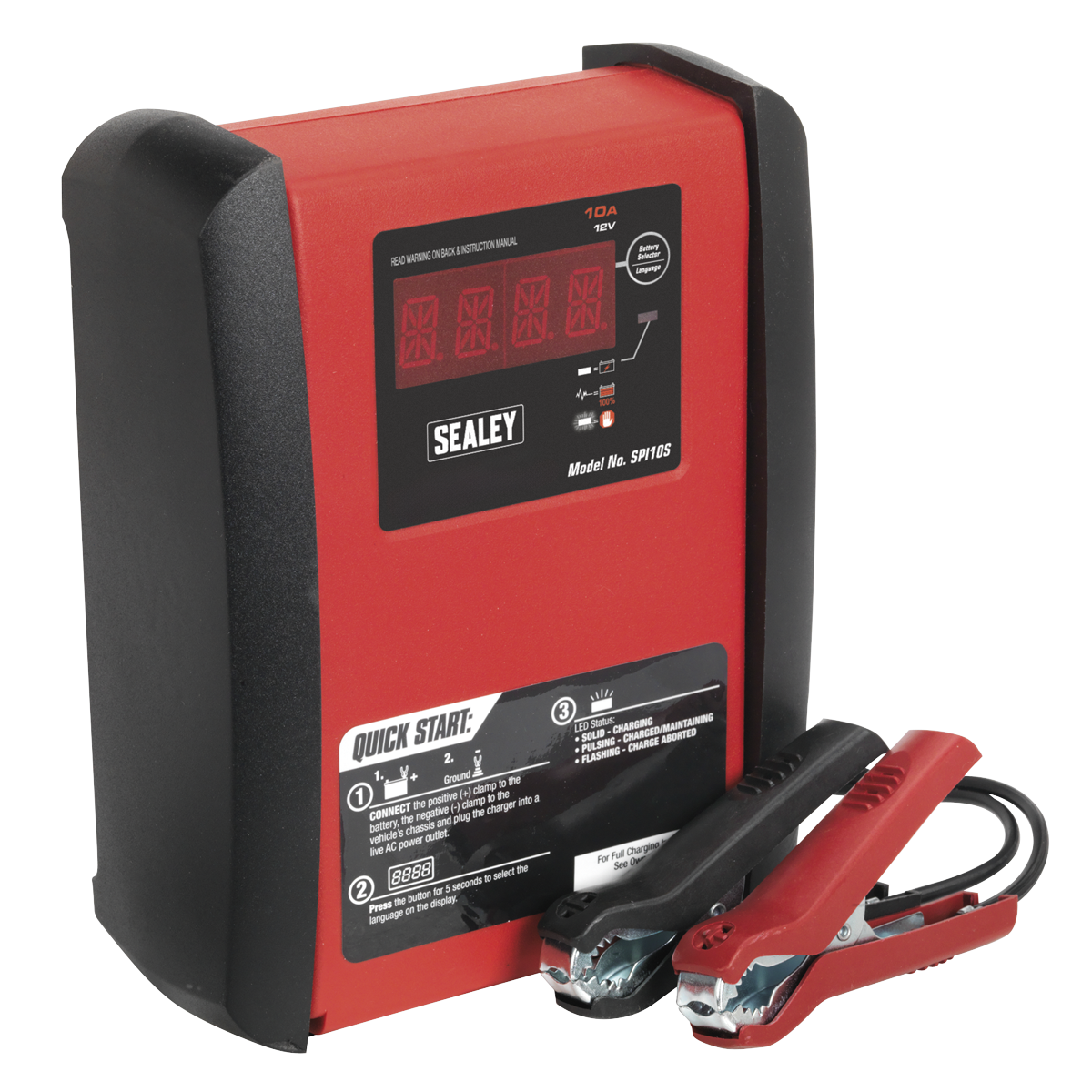 12V Intelligent Speed Charge Battery Charger/Maintainer 10A [SPI10S]
