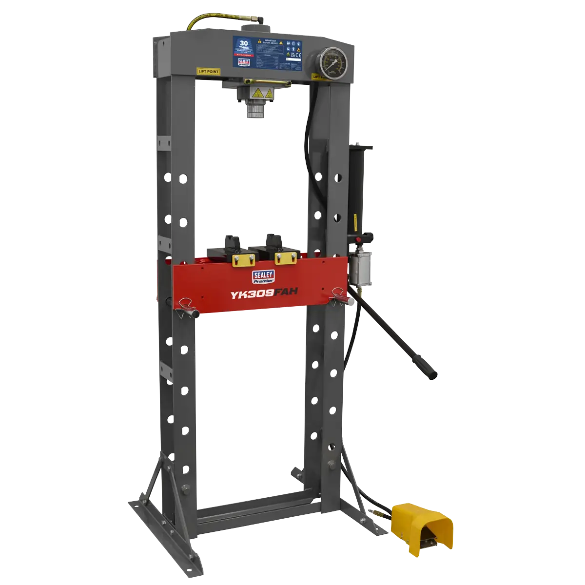 Premier Heavy-Duty Air/Hydraulic Floor Type Press with Foot Pedal 30 Tonne [YK309FAH]