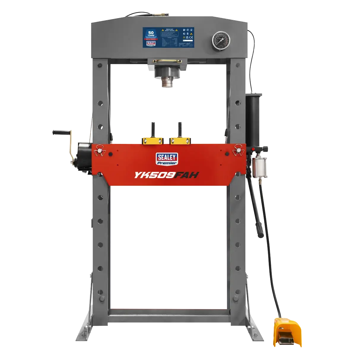 Premier Air/Hydraulic Floor Type Press with Foot Pedal 50 Tonne [YK509FAH]