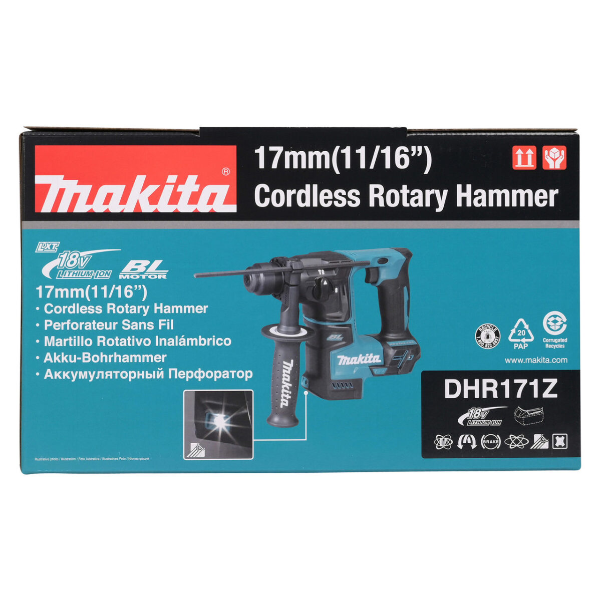 Makita DHR171Z 18V LXT Brushless SDS+ Rotary Hammer Drill (Body Only)
