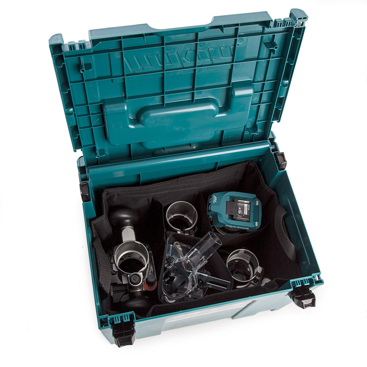 Makita DRT50ZJX3 18V LXT 1/4" Brushless Router/Trimmer with 4 Bases & 2 Guides (Body Only)