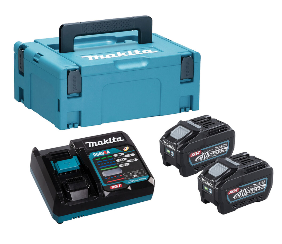 Makita 191V42-8 XGT Power Source Kit with 2 x 5Ah batteries, Charger & Makpac case