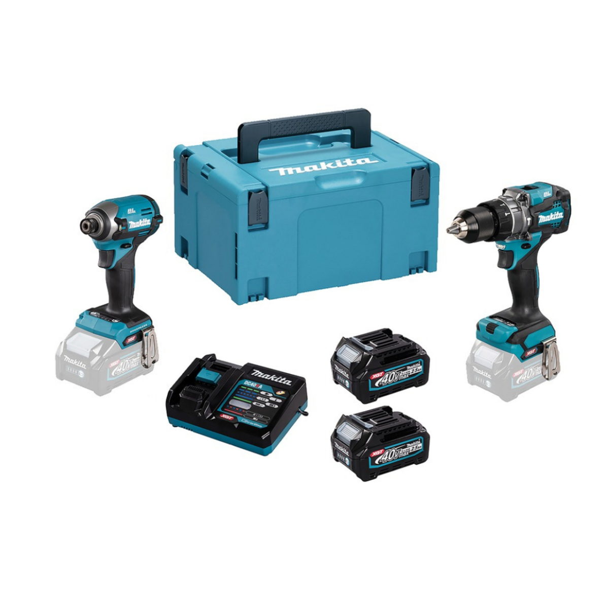 Makita DK0176G205 40VMax XGT Combi Drill & Impact Driver Kit (2x 2.5Ah Batteries)