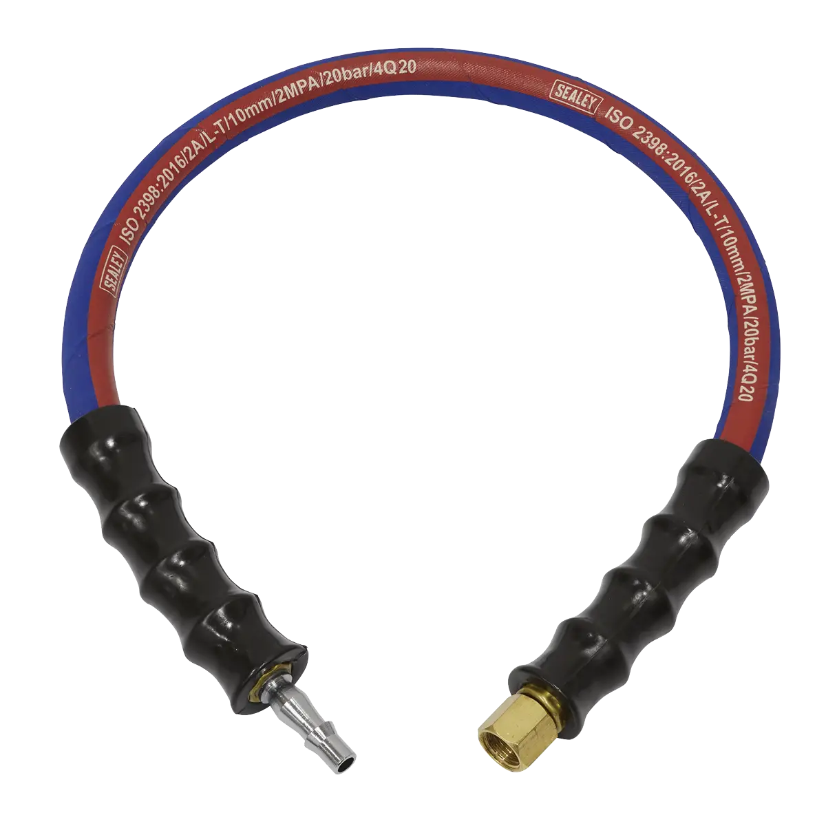 Air Leader Hose with Tailpiece & 1/4"BSP Union 600mm x 10mm [AH2R/38]