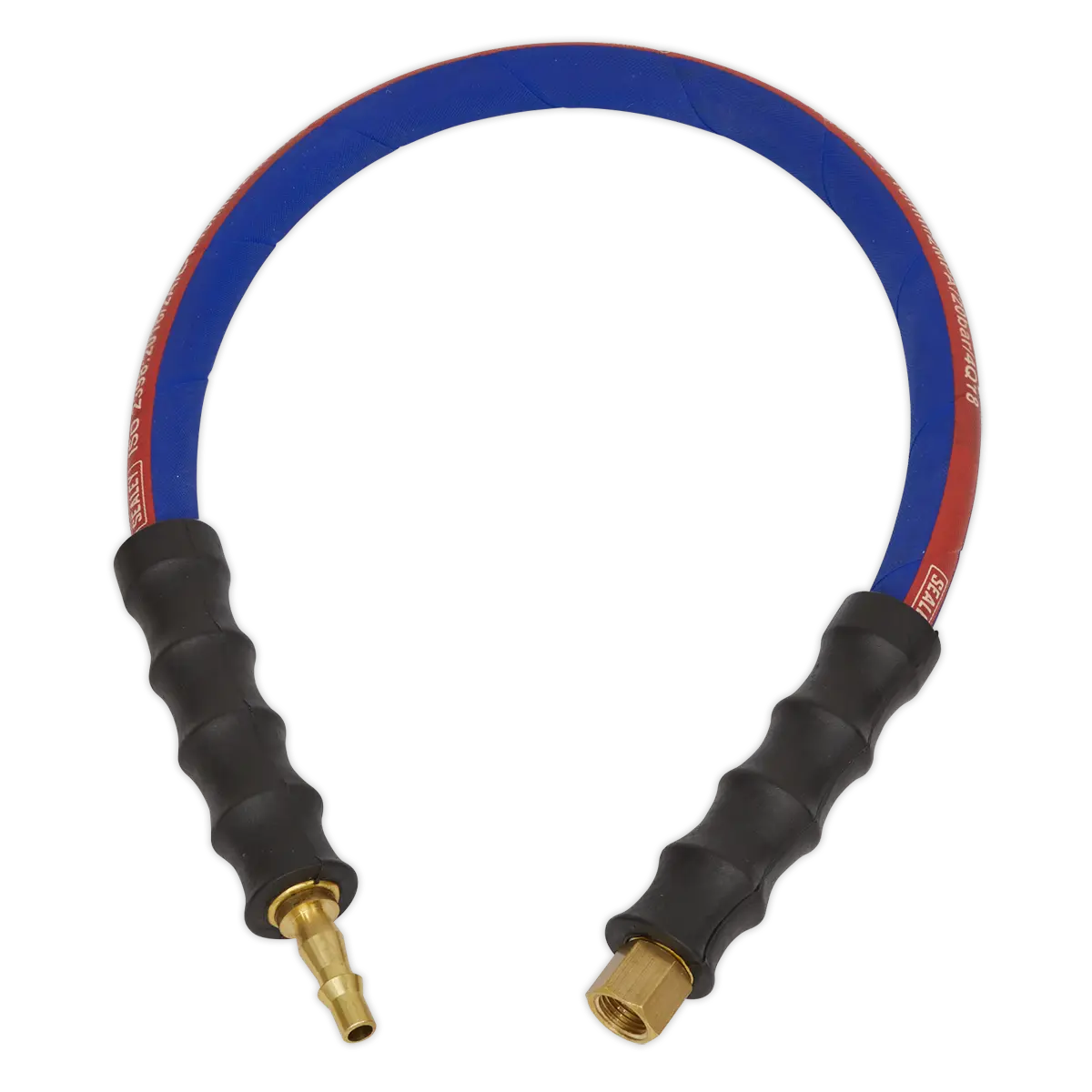 Air Leader Hose with Tailpiece & 1/4"BSP Union 600mm x 8mm [AH2R]