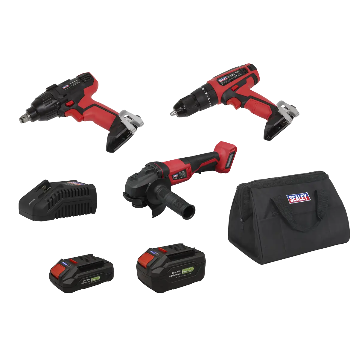 3 x SV20 Series Cordless Power Tool Kit 20V Euro Plug - 2 Batteries [CP20VCOMBO1EU]