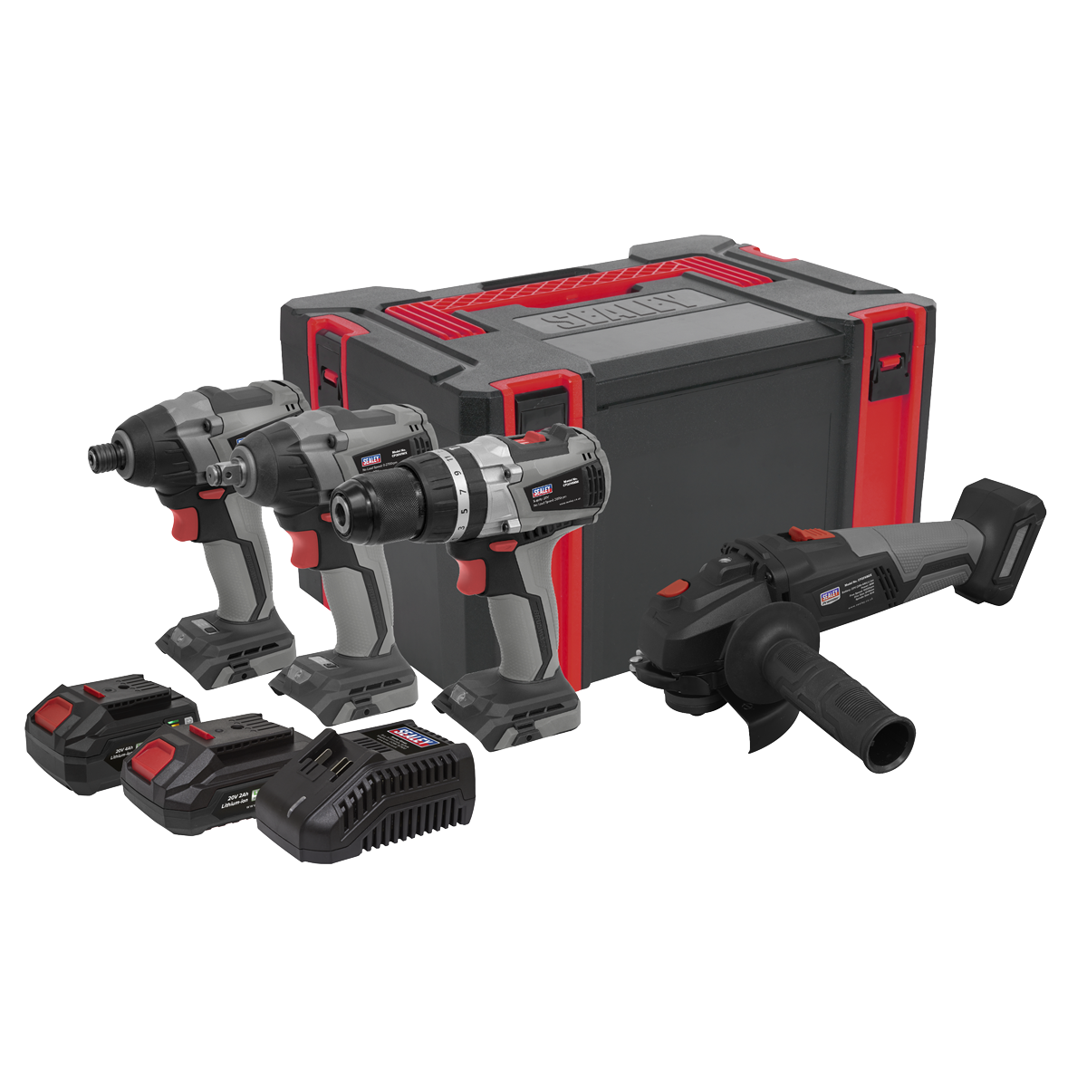 Premier 4 x SV20 Series Cordless Brushless Power Tool Kit 20V Euro Plug - 2 Batteries [CP20VCOMBOX1EU]