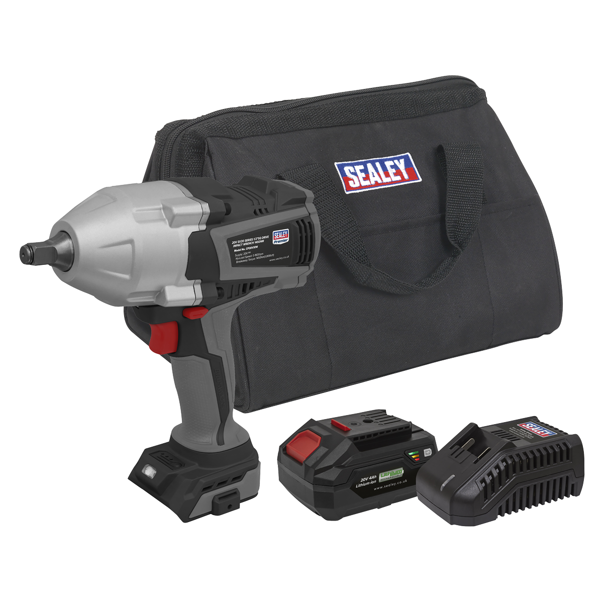 SV20 Series Premier 1/2"Sq Drive Cordless Impact Wrench Kit 20V 4Ah - Euro Plug