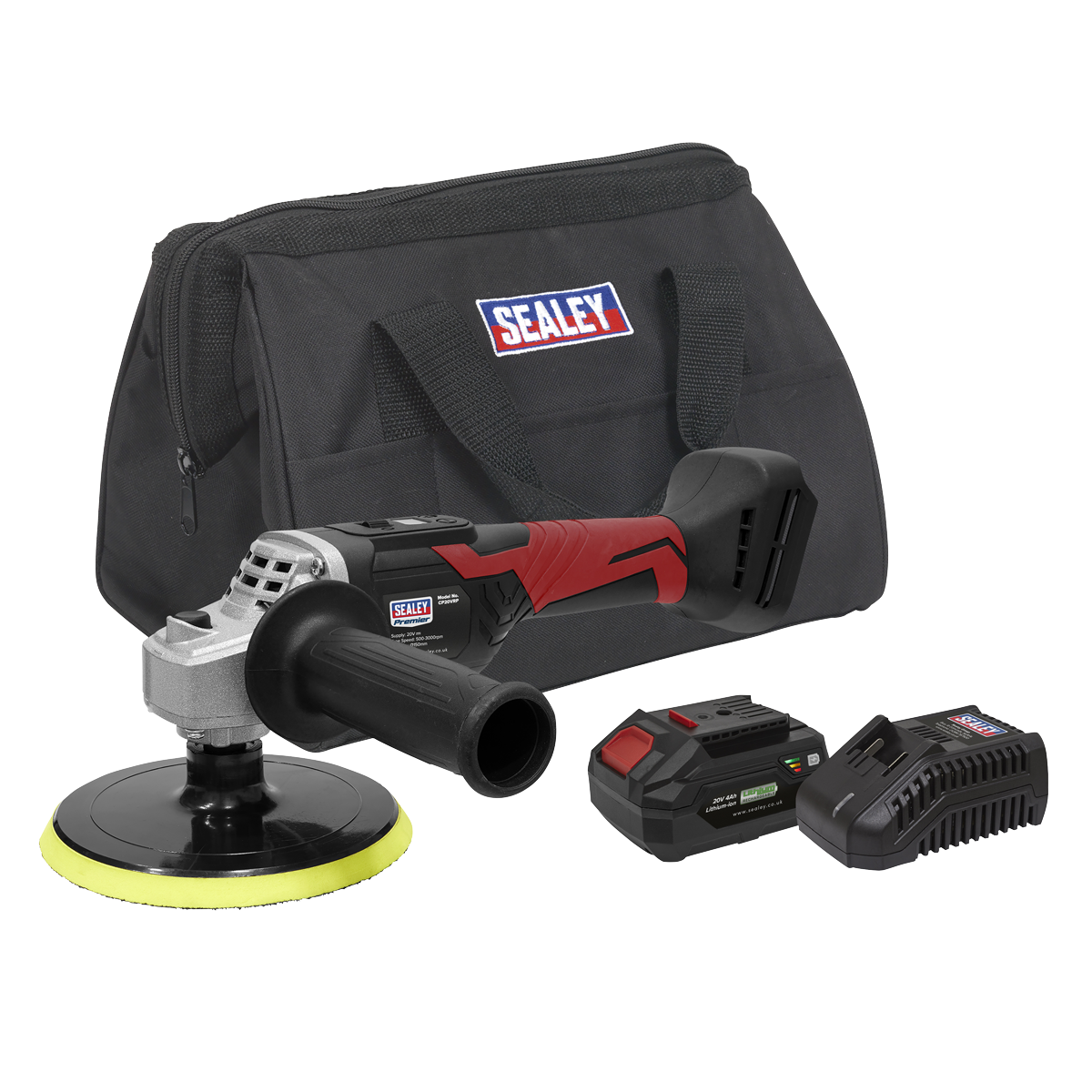 Premier SV20 Series 150mm Cordless Rotary Polisher 20V 4Ah - Euro Plug