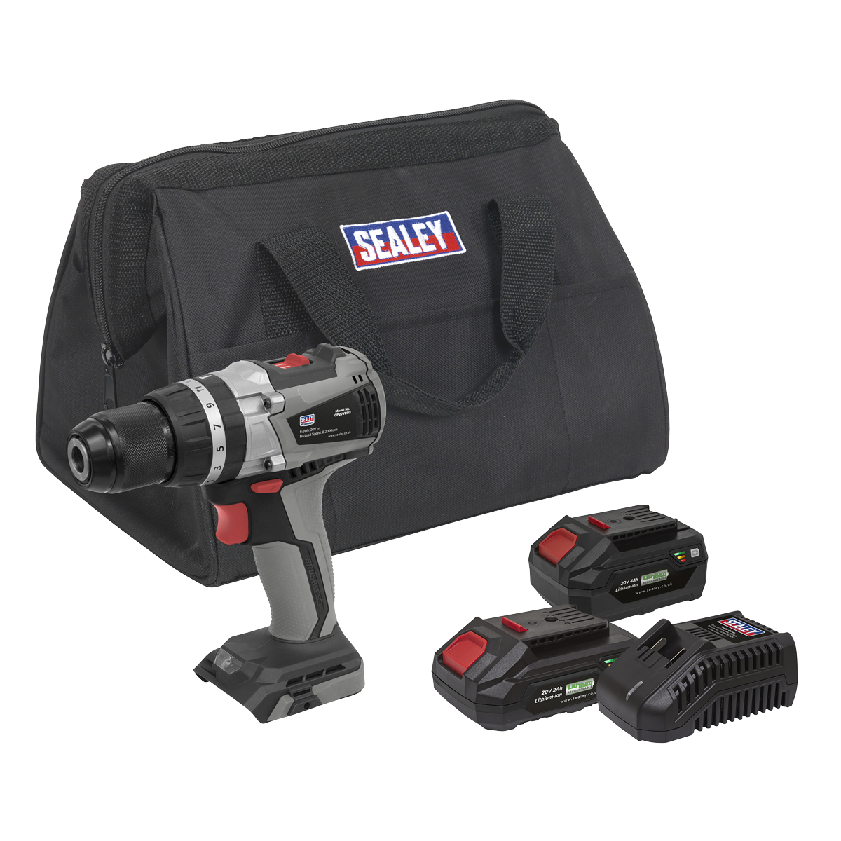 Premier SV20 Series 13mm Brushless Cordless Combi Drill Kit 20V - 2 Batteries & Euro Plug