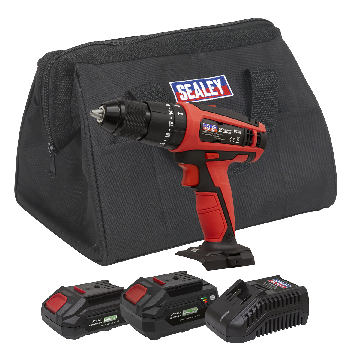SV20 Series 13mm Cordless Combi Drill Kit 20V - 2 Batteries & Euro Plug