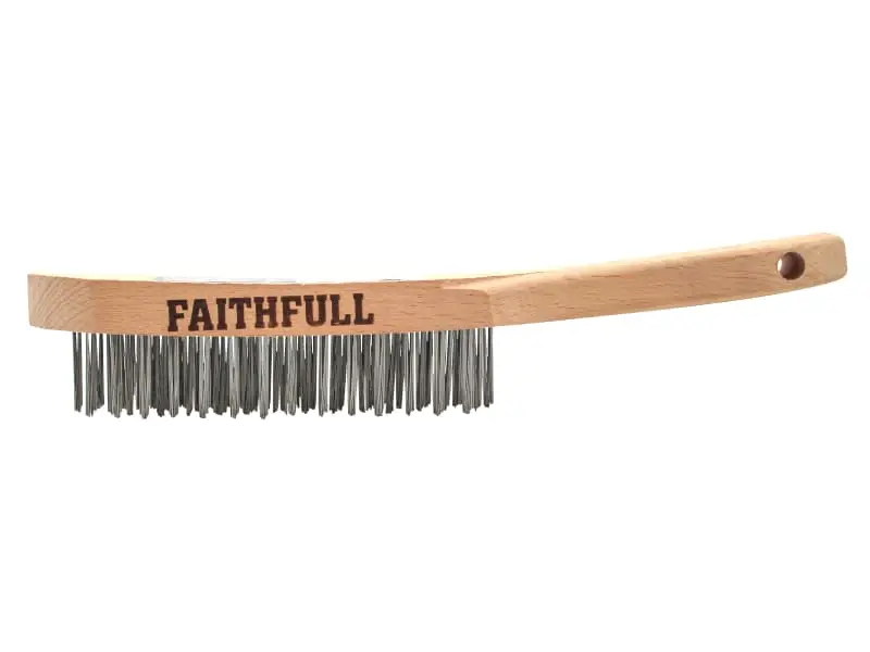 Heavy-Duty Stainless Steel Scratch Brush, 4 Row | FAI680S4F