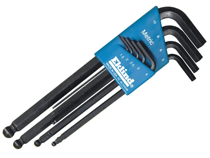REK13609 Metric Long Ball End Hex L-Key Set, 9 Piece | EKL13609