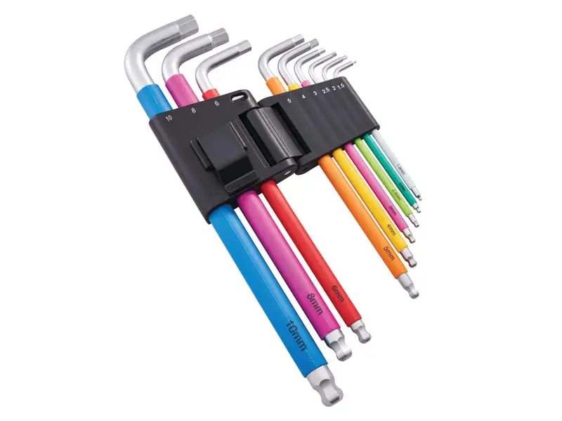 Metric Multicoloured Hex Key Set, 9 Piece | FAIHKS9C