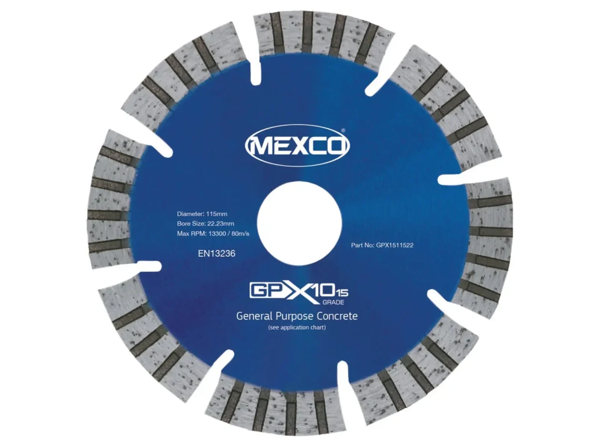 GPX10-15 Concrete Diamond Blade 115 x 22mm | MEXGPX15115