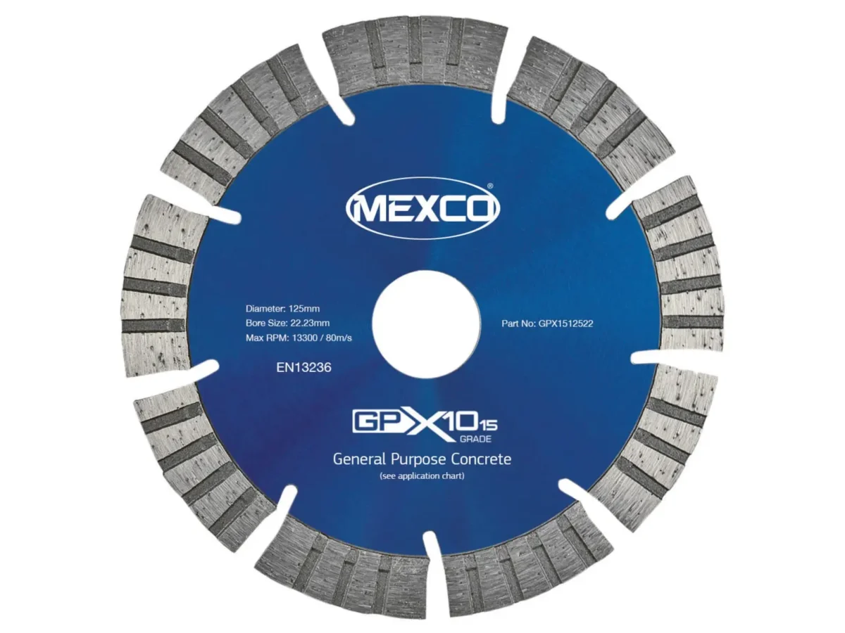 GPX10-15 Concrete Diamond Blade 125 x 22mm | MEXGPX15125