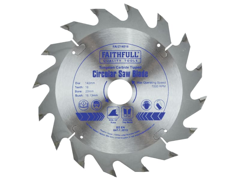 TCT Circular Saw Blade 140 x 20mm x 16T POS | FAIZ14016