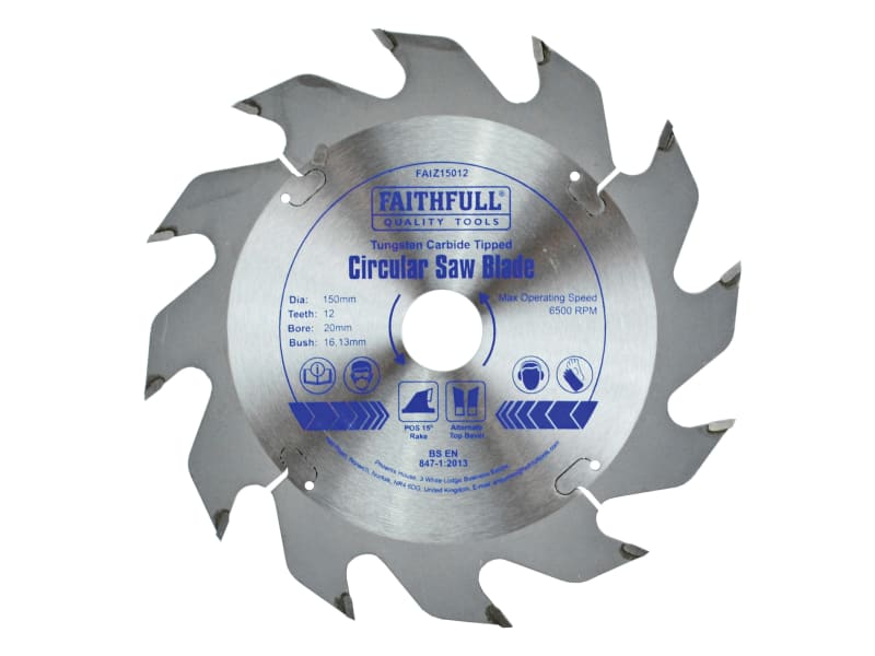 TCT Circular Saw Blade 150 x 20mm x 12T POS | FAIZ15012