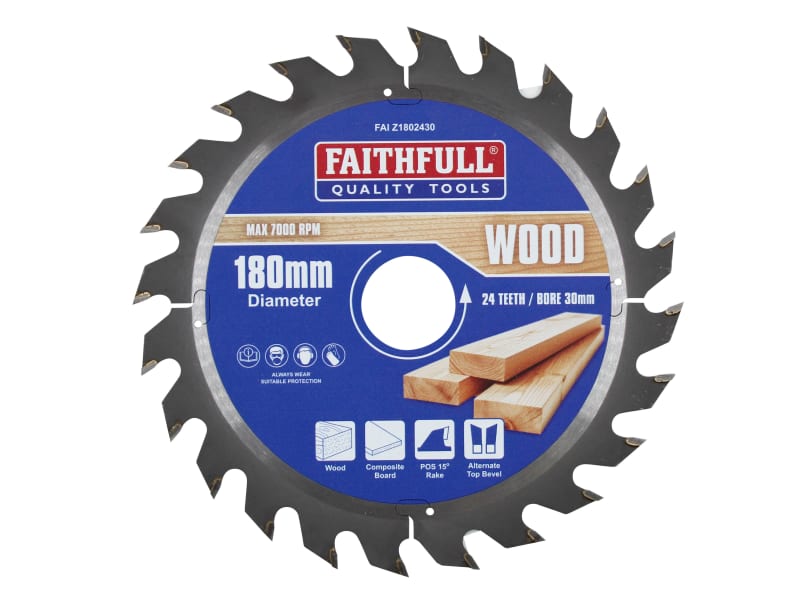 TCT Circular Saw Blade 180 x 30mm x 24T POS | FAIZ1802430