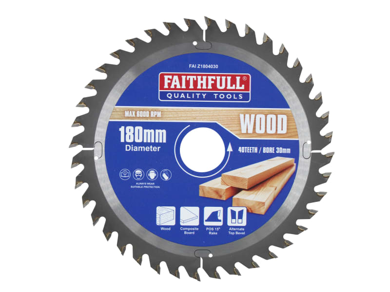 TCT Circular Saw Blade 180 x 30mm x 40T POS | FAIZ1804030