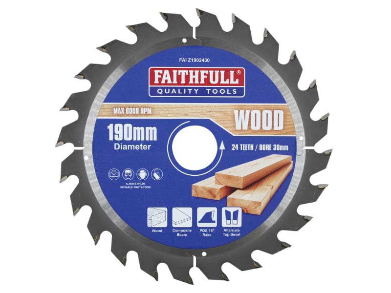 TCT Circular Saw Blade 190 x 30mm x 24T POS | FAIZ1902430