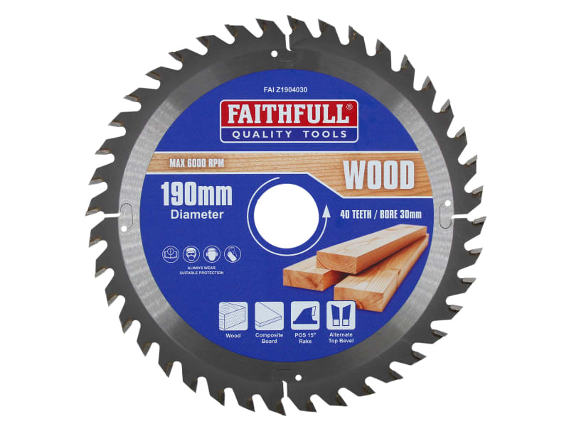 TCT Circular Saw Blade 190 x 30mm x 40T POS | FAIZ1904030