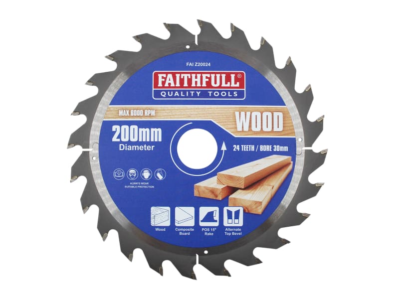 TCT Circular Saw Blade 200 x 30mm x 24T POS | FAIZ20024