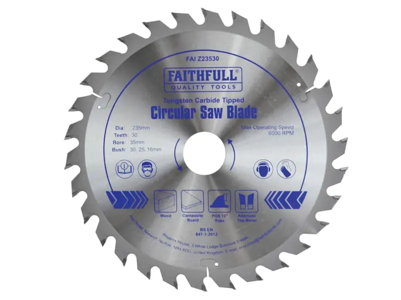 TCT Circular Saw Blade 235 x 35mm x 30T POS | FAIZ23530