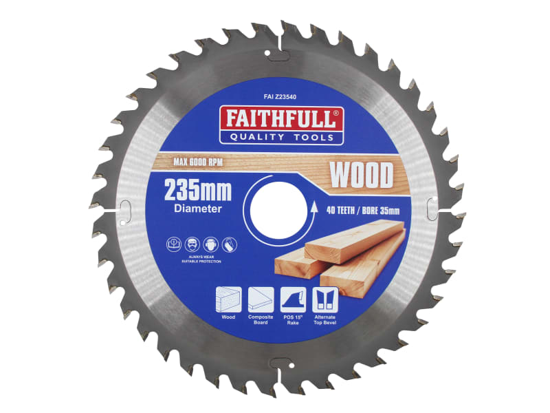 TCT Circular Saw Blade 235 x 35mm x 40T POS | FAIZ23540