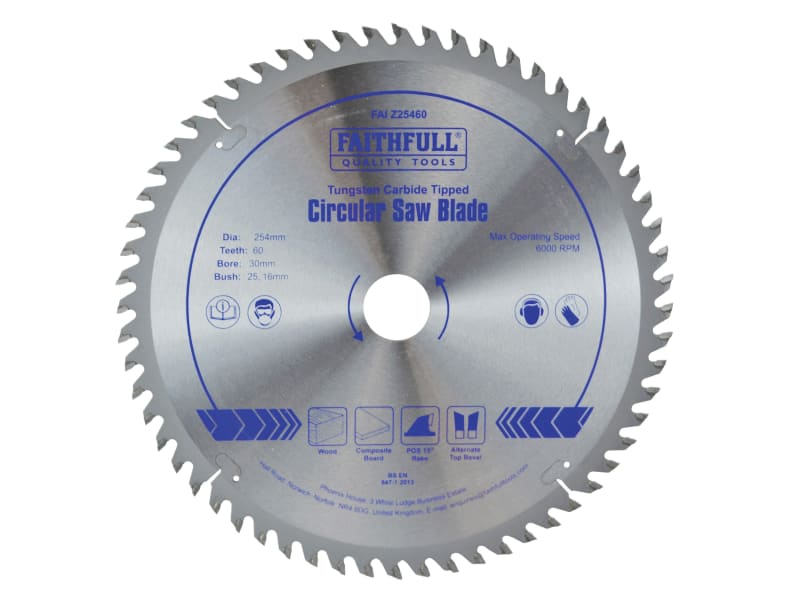 TCT Circular Saw Blade 254 x 30mm x 60T POS | FAIZ25460
