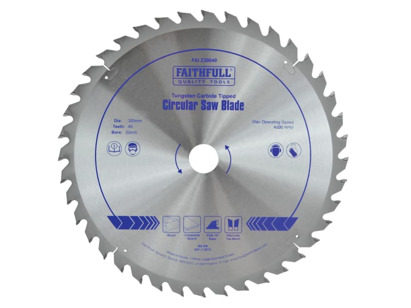 TCT Circular Saw Blade 300 x 30mm x 40T POS | FAIZ30040