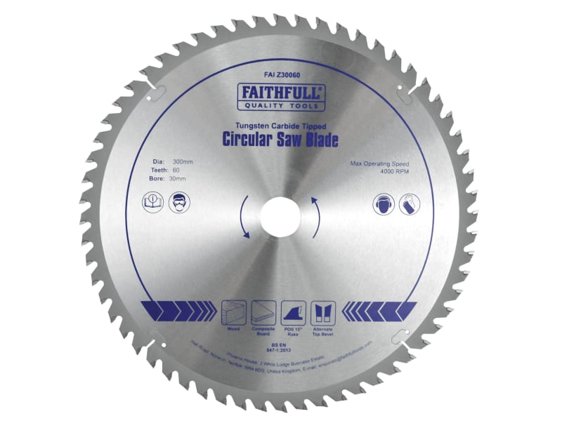 TCT Circular Saw Blade 300 x 30mm x 60T POS | FAIZ30060