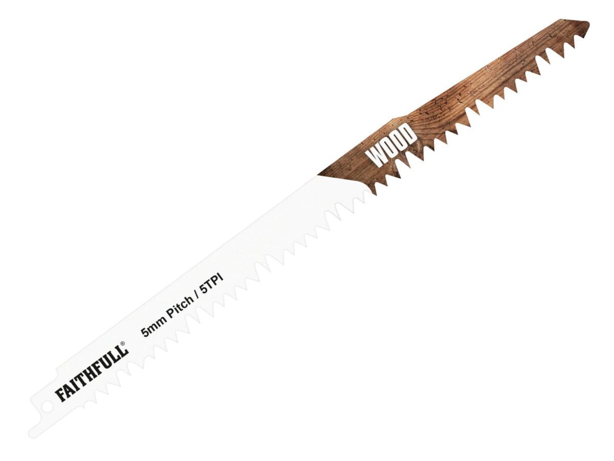 S1531L Sabre Saw Blade Wood 240mm 5 TPI (Pack 5) | FAISBS1531L