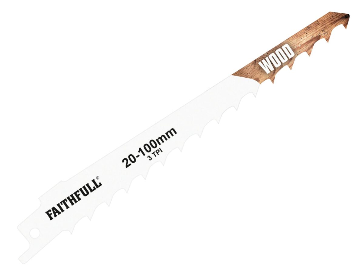 S617K Sabre Saw Blade Wood 150mm 3 TPI (Pack 5) | FAISBS617K