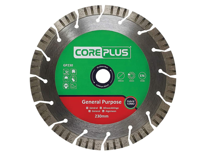GP230 General-Purpose Hybrid Turbo Diamond Blade 230mm | CORDBGP230