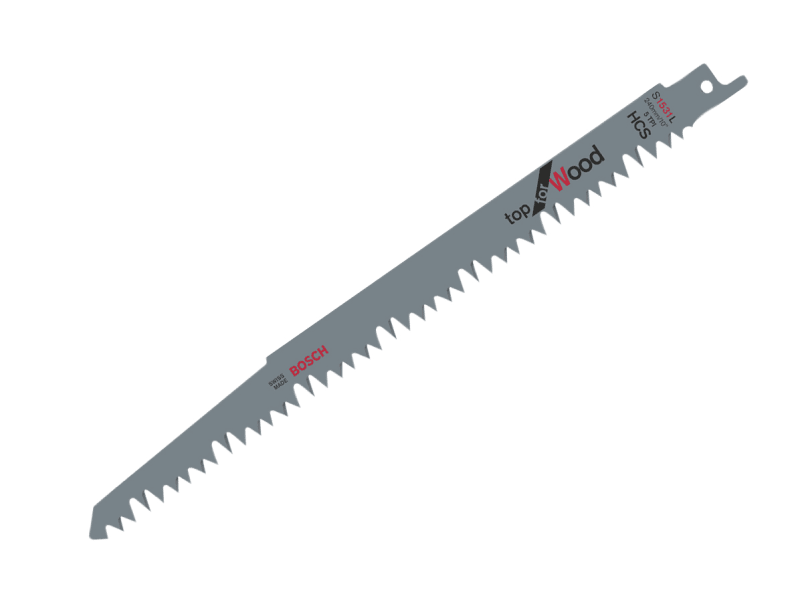 S 1531 L Top for Wood Reciprocating Saw Blade 240mm 5 TPI (Pack 100) | BPAS1531L100