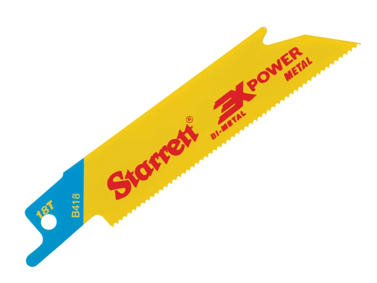 B418-5 Bi-Metal Reciprocating Blade, Metal Straight 100mm 18 TPI (Pack 5) | STRB4185