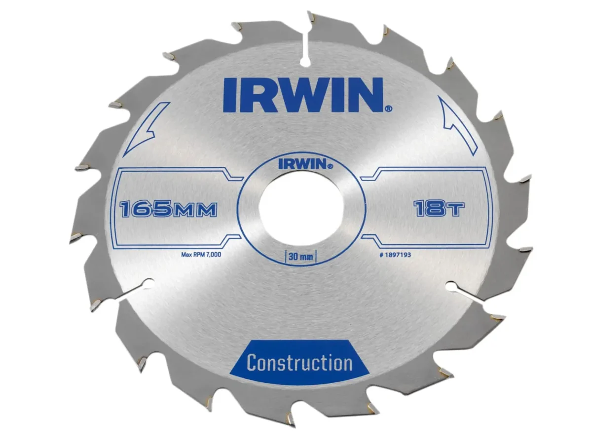 Construction Circular Saw Blade 165 x 30mm x 18T ATB | IRW1897193