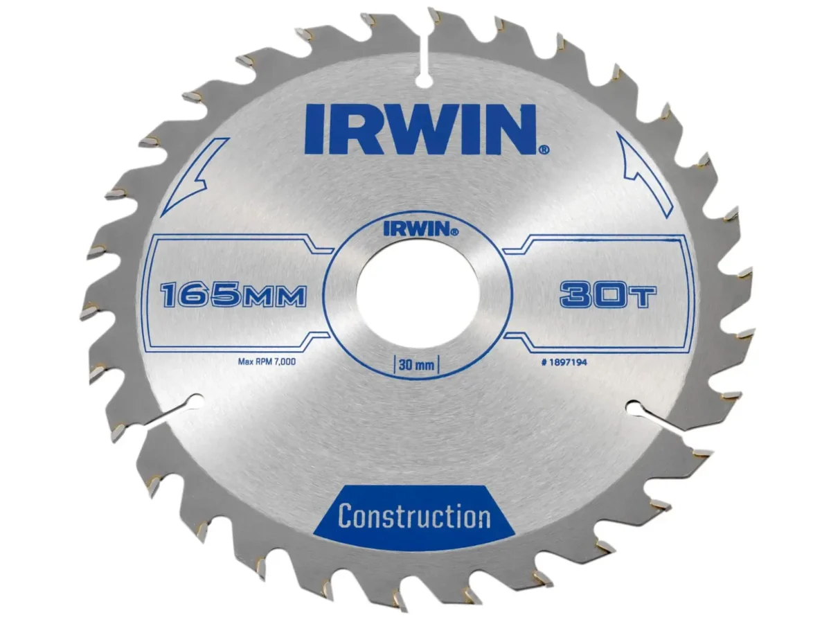 Construction Circular Saw Blade 165 x 30mm x 30T ATB | IRW1897194