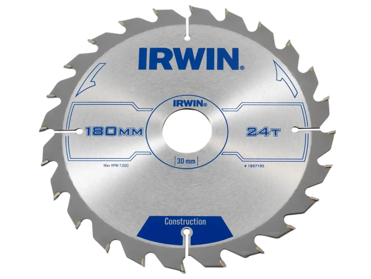 Construction Circular Saw Blade 180 x 30mm x 24T ATB | IRW1897195