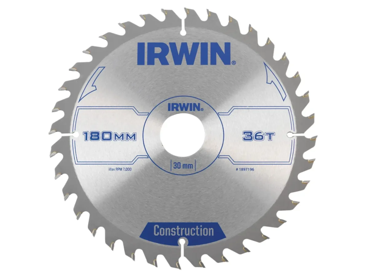 Construction Circular Saw Blade 180 x 30mm x 36T ATB | IRW1897196