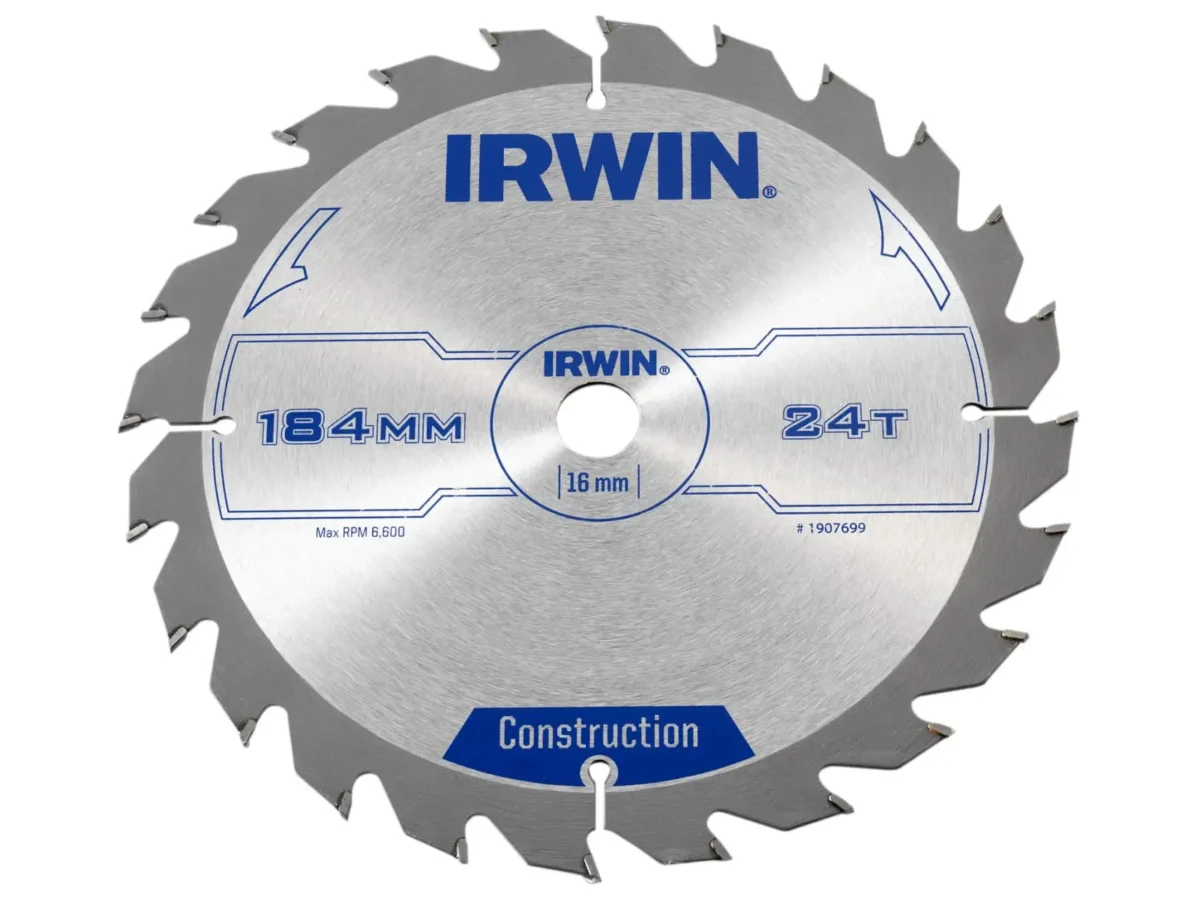 Construction Circular Saw Blade 184 x 16mm x 24T ATB | IRW1907699